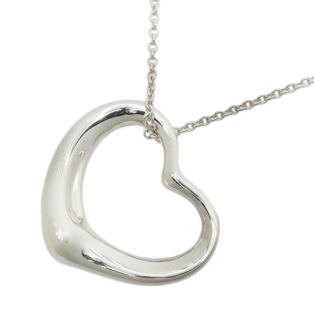 Tiffany Open Heart Large Silver Necklace